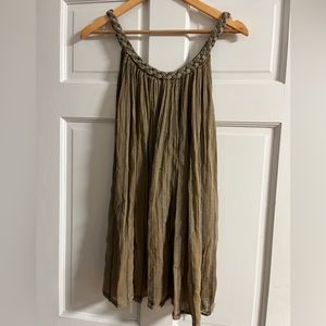 MAMOUZAKIS beach coverup braid collar Greek One Size Tunic
